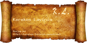 Kerekes Lavínia névjegykártya