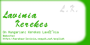 lavinia kerekes business card